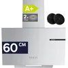 Image de CIARRA VMS6765A - A+ 599 m³/u Schuine Afzuigkap 60 cm Wandkap met LED Recirculatie & Luchtafvoer RVS