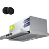 Image de CIARRA VM6909AS - A+ 606 m³/u Onderbouwafzuigkap 60cm vlakscherm inbouwafzuigkap SensorTouch Bediening3 Standen RVS