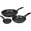 Image de KitchenCraft Anti-aanbak braadpannenset - aluminium braaadpannen set van 3 (28cm 20cm & 12cm)