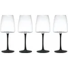 Image de Rode Wijnglazen, Set van 4 Stuks, 0.45 L, Loodvrij Glas, Mat Zwart - Mikasa | Palermo