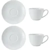 Image de Mikasa Krijt Set van 2 Porseleinen Kopjes en Schoteltjes Cappuccino, 310ml, Wit