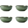 Image de Kom, Schaaltje, Set van 4 Stuks, 15 cm, Groen, Keramiek - Mikasa | Jardin