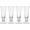 Image de Mikasa Salerno Crystal Champagne Glazen, 170ml, Set van 4 Loodvrije, Heldere Flesjes van Fijn Glas met Korte Steel en Brede Rand - Vaatwasmachinebestendig