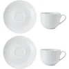 Image de Mikasa - Theekopjes met Schoteltjes - Chalk - Porselein - Wit - Set van 2 - 220ml
