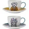 Image de Mikasa x Tipperleyhill Fijn Porseleinen Theekopjes en Schoteltjes, Set van 2, 240ml