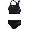 Image de Speedo Placement 2 Piece Dames - Zwart/Blauw - Maat 40