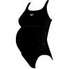 Image de Speedo Maternity Fitness 1P Zwangerschapsbadpak Dames - Badpak met V-Rug en Elastische Onderborstband - UV-werend Zwempak met Four-Way Stretch - Vormvast Sportbadpak - Zwart - XL