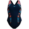Image de Speedo Placement Laneback Dames Sportbadpak - Marine/Oranje