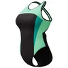 Image de Speedo High Neck Splice Cross Back Zwemkleding Groen UK 32 Vrouw