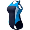 Image de Speedo dames high neck x back badpak splice blauw