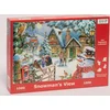 Image de Legpuzzel - 1000 stukjes - Snowman's View  - House of Puzzels