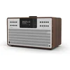 Image de Revo SuperCD - Walnoot/Zilver | CD-speler - Dab Radio - Internetradio - USB - Bluetooth AptX