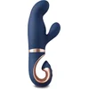 Image de G Vibe - Gentley - Rabbit Vibrator - G-Spot en Clitoris Stimulatie - Siliconen - Blauw/Goud