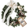 Image de Creative Home Kerstkrans Kunstmatige Adventskrans Beige Crème | Ronde Kerstkrans  35cm | Kerstkrans voor Deur, Open haard | Binnen Buiten