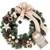 Image de Creative Home Kerstkrans Kunstmatige Adventskrans Champagne Kleur | Ronde Kerstkrans  35cm | Kerstkrans voor Deur, Open haard | Kerstdecoraties Binnen Buiten