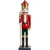 Image de The Twiddlers   XL Houten Notenkraker Soldaat met Standaard, 50cm   Traditionele Kerstdecoratie   Premium Kwaliteit
