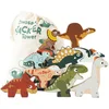 Image de Le Toy Van houten stapelbare dinosaurussen speelgoed set met tas FSC 100%.