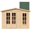 Image de Timbela M334FB+H334FBGREEN - Tuinkantoor - 6,03 m² - 222x332xH232 cm - met vloer en groene dakshingles