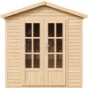 Image de Timbela M351FB+H351FBGREEN - Tuinkantoor - 4,08 m² - 222x233xH233 cm - met vloer en groene dakpanelen