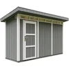 Image de Timbela M902-CAVERN STEEL - LP SmartSide Tuinhuis op houtbasis - 4 m² - 161xL412xH239 cm - met vloer en verf