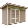 Image de Timbela M902A-TERRA BROWN - LP SmartSide Tuinhuis op houtbasis - 4 m² - 161x412xH239 cm - met vloer en verf