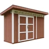 Image de Timbela M902A-REDWOOD RED - LP SmartSide Tuinhuis op houtbasis - 4 m² - 161x412xH239 cm - met vloer en verf