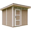 Image de Timbela M903-TERRA BROWN - LP SmartSide Tuinhuis op houtbasis - 6 m² - 294x279xH237 cm - met vloer en verf