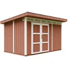 Image de Timbela M904A-REDWOOD RED - LP SmartSide Tuinhuis op houtbasis - 8,7 m² - 412x279xH237 cm - met vloer en verf