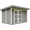Image de Timbela M904A-CAVERN STEEL - LP SmartSide Tuinhuis op houtbasis - 8,7 m² - 412x279xH237 cm - met vloer en verf