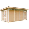 Image de Timbela M905C-HARVEST HONEY - LP SmartSide Tuinhuis op houtbasis - 11,47 m² - 530x279xH237 cm - met vloer en verf