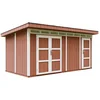 Image de Timbela M905C-REDWOOD RED - LP SmartSide Tuinhuis op houtbasis - 11,47 m² - 530x279xH237 cm - met vloer en verf