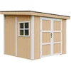 Image de Timbela M938B-HARVEST HONEY - LP SmartSide Tuinhuis op houtbasis - 5,9 m² - 248x294xH231 cm - zonder vloer en zijwand (totaal 3 wanden) met verf