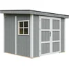 Image de Timbela M938B-CAVERN STEEL - LP SmartSide Tuinhuis op houtbasis - 5,9 m² - 248x294xH231 cm - zonder vloer en zijwand (totaal 3 wanden) met verf