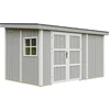 Image de Timbela M939B-TUNDRA GREY - LP SmartSide Tuinhuis op houtbasis - 8,68 m² - 248x412xH231 cm - zonder vloer en zijwand (totaal 3 wanden) met verf