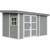 Image de Timbela M939B-CAVERN STEEL - LP SmartSide Tuinhuis op houtbasis - 8,68 m² - 248x412xH231 cm - zonder vloer en zijwand (totaal 3 wanden) met verf