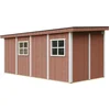 Image de Timbela M940B-REDWOOD RED - LP SmartSide Tuinhuis op houtbasis - 11,47 m² - 530x248xH231 cm - zonder vloer en zijwand (totaal 3 wanden) met verf