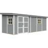 Image de Timbela M941B-CAVERN STEEL - LP SmartSide Tuinhuis op houtbasis - 14,3 m² - 648x248xH231 cm - zonder vloer en zijwand (totaal 3 wanden) met verf