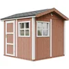 Image de Timbela M913-REDWOOD RED - LP SmartSide Tuinhuis op houtbasis - 5,9 m² - 250x294xH252 cm - met vloer en verf