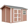 Image de Timbela M914A-REDWOOD RED - LP SmartSide Tuinhuis op houtbasis - 8,68 m² - 250x412xH252 cm - met vloer en verf