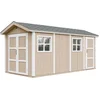 Image de Timbela M915C-TERRA BROWN - LP SmartSide Tuinhuis op houtbasis - 11,47 m² - H252x250x530 cm - met vloer en verf