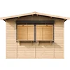 Image de Timbela M150Z - Houten marktkraam - 6 m² -263x336xH232 cm - met 2 afsluitbare rolluiken