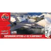 Image de Airfix Modelbouwpakket Militaire voertuigen - 50190 Supermarine Spitfire - F-35B Lightning II - Then and Now - Gift Set Plastic - 1:72 - Modelbouw