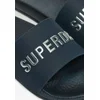 Image de Superdry - Premium Metallic Pool Sliders Relaxed Pasvorm - Dames - Slippers