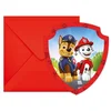 Image de Paw Patrol uitnodigingen kaartjes 6 stuks - kinderfeestje uitnodiging.