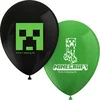 Image de Minecraft Ballonnen - Feestartikelen Versiering Ballonpakket 8 stuks - Zwart groen