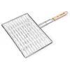 Image de Barbecook - BBQ klemrooster - Barebecue Rooster rechthoek - Elastische BBQ grill - L410 x D290 x H20 mm (Grillopperv.) - Staal - Chroom - Met handvat