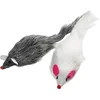 Image de Flamingo Pluche Muis met Stem - Kattenspeelgoed - 12 cm - Grijs;Wit