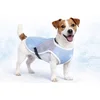 Image de Koeljas hond - cooling vest hond - koelvest hond - M - 35 cm - Frozen Blauw & Grijs - verkoelend hondenvest met waterabsorberend effect
