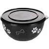 Image de Flamingo Kena Met Deksel - Eet- En Drinkpot Honden - Eetpot Met Deksel Kena Zwart L 17,2cm 1250ml - 1st - 129689 - 1st