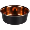 Image de Flamingo voerbak hond   drinkbak hond   eetbak hond inox   stijlvolle antislip hondenkom   900ml   Ø16,8 cm   Ezra zwart & koper
